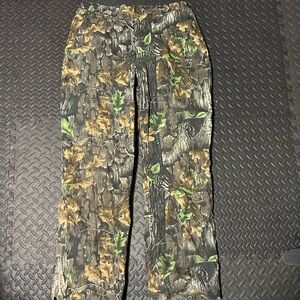Green and Brown Cargo Pants with Durable Fabric